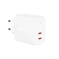 Hálózati Gyorstöltő dupla Type-C portos Acefast A9 (PD) Max. 40W fehér