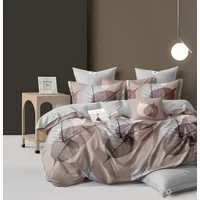 LUNA ágynemű garnitúra 6 részes 3D rózsaszínes-bézs