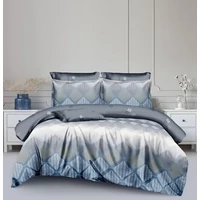 LUNA ágynemű garnitúra 6 részes 3D kék-ezüst