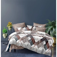 LUNA ágynemű garnitúra 3 részes 3D barna-fehér