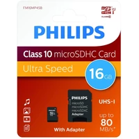 Philips Micro SDHC Memóriakártya 16GB Class 10 UHS-I U1 Adapter (PH669074)