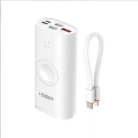 Power Bank 10000 mAh Veger W1162S PD 20W Wireless Watch töltővel fehér