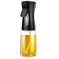 Olajpermetező palack olajspray tartály 220ml átlátszó-fekete