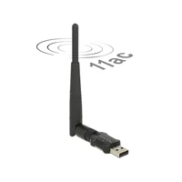 Delock USB 2.0-s, kétsávos WLAN ac/a/b/g/n Nano Stick, 433 Mbps, külső antennával