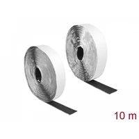 Delock Velcro öntapadó tépőzáras szalag-szett, H 10 m és Sz 25 mm fekete