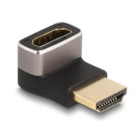 Delock HDMI adapter apa - anya 90  lefelé néző csatlakozódugóval 8K 60 Hz szürke fém