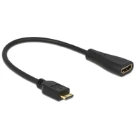 Delock kábel Gyors-sebességű HDMI Ethernettel Mini-C apa véggel > A anya