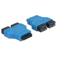 Delock adapter USB 3.0 pin header anya > 2 x USB 3.0 Type-A anya - párhuzamosan