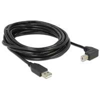 Delock USB2.0 kábel USB A dugó - USB B 90 dugó csatlakozókkal, 5m