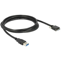 Delock Kábel USB 3.0 A típusú dugó > USB 3.0 Micro-B típusú dugó csavarokkal ellátott 2 m