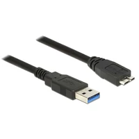 Delock USB 3.0-s kábel A-típusú csatlakozódugóval > USB 3.0-s, Micro-B-típusú csatlakozódugóval, 2,0