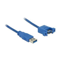 Delock kábel USB 3.0 A-típusú apa > USB 3.0 A-típusú anya rögzítőfejjel 1 m
