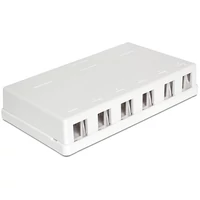 Delock Keystone falra szerelhető doboz, 6 port