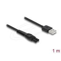 Delock USB töltőkábel 5 V elektromos borotvákhoz   kompatibilis Philips QP2724, QP2834, QP1924, MG9520 sorozattal   borotvatöltő cserekábel, 1 m