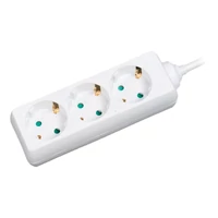 LogiLink Schuko 3-as csatlakozó elosztó, 45  forgatott, 1.4 m, fehér