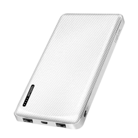 Logilink Power bank 10 000 mAh, 2x USB-A, USB-C, gyorstöltéssel, fehér
