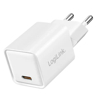Logilink USB-C GaN töltő (PD+QC 3.0), 20 W, fehér