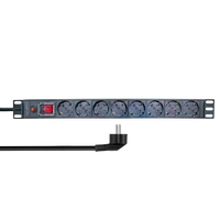 Logilink Rack PDU 8 pólusú német aljzat, túlterhelésvédelemmel és kapcsolóval