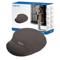 LogiLink Egérpad, géles csuklótámasszal, fekete