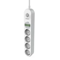 Energizer EPB2500W01EU hálózati elosztó 3db hálózati és 6db USB csatlakozó aljzattal, túlfeszültség védelemmel, 2m kábel