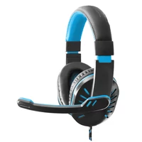 Esperanza Crow Gamer mikrofonos fejhallgató, sztereó, fekete-kék