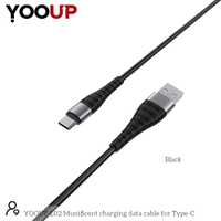 YOOUP L02 Munificent mobil töltő adatkábel Type-C (fekete)