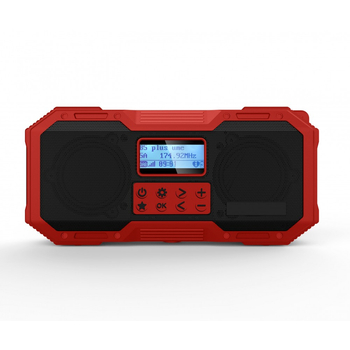 Kayinow Multifunkcionális Vészhelyzeti Jelzős, Rádiós Bluetooth Hangszóró DF-588D, Dab+, Piros