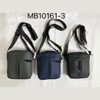 Férfi Crossbody táska állítható pánttal, nagy kapacitású, cipzáras zár, több rekesz, szürke