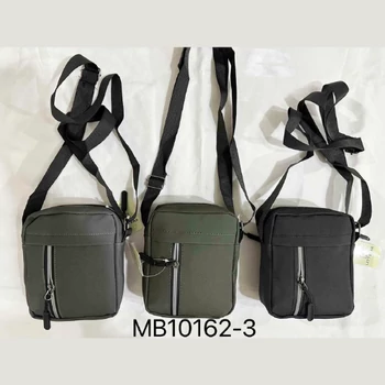Férfi Crossbody táska állítható pánttal, nagy kapacitású, cipzáras zár, több rekesz, zöld