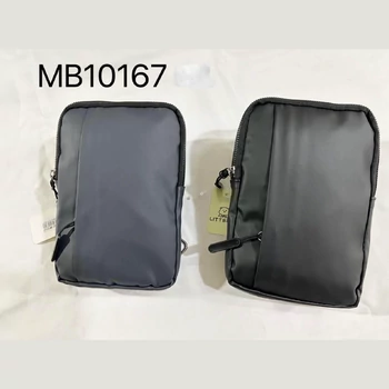 Férfi Crossbody táska állítható pánttal, nagy kapacitású, cipzáras zár, több rekesz, szürke