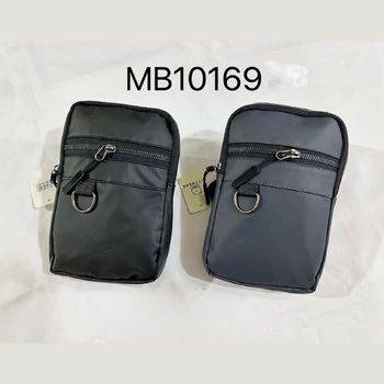 Férfi Crossbody táska állítható pánttal, nagy kapacitású, cipzáras zár, több rekesz, szürke