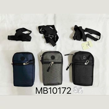 Férfi Crossbody táska állítható pánttal, nagy kapacitású, cipzáras zár, több rekesz, szürke