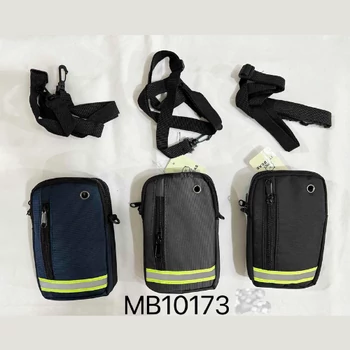 Férfi Crossbody táska állítható pánttal, nagy kapacitású, cipzáras zár, több rekesz, szürke