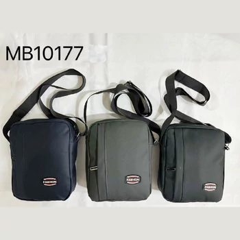 Férfi Crossbody táska állítható pánttal, nagy kapacitású, cipzáras zár, több rekesz, szürke