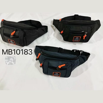 Férfi Crossbody táska/Övtáska állítható pánttal, nagy kapacitású, cipzáras zár, több rekesz, kék