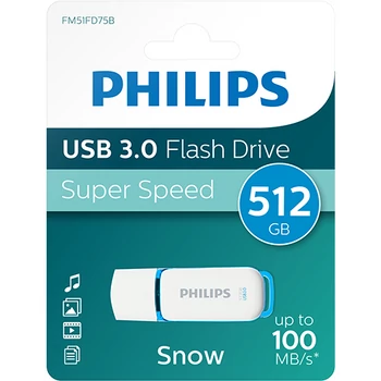 Philips Pendrive USB 3.0 512GB Snow Edition fehér-kék