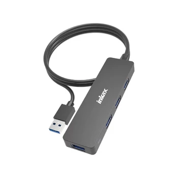 Inkax Dst-02 4x Usb Hub Usb Csatlakozóval Fekete