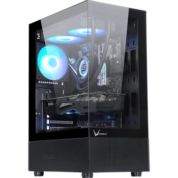 Formula Számítógépház - Crystal Z1 Black (fekete, ablakos, ATX, 1xUSB3.0, 1xUSB2.0)