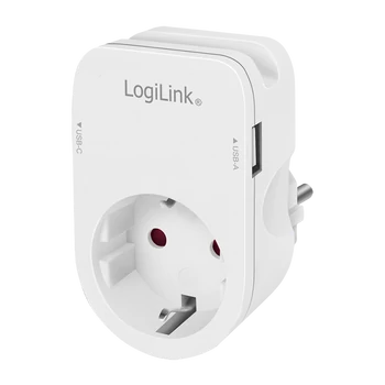 Logilink Aljzatadapter tartóval, 1x CEE 7/3, 1x USB-A, 1x USB-C