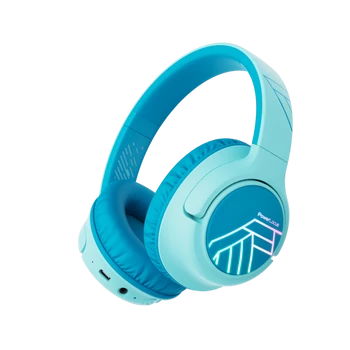 PowerLocus Bobo bluetooth fejhallgató gyerekeknek beépített hangosság limittel, kék