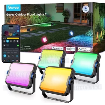 Govee kültéri FLood Lights RGBICWW 4 db-os APP + Wifi + Bluetooth vezérléssel