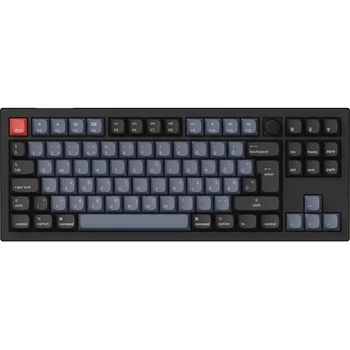 Keychron V3 Max Bluetooth / vezeték nélküli magyar Gateron Jupiter Red mechanikus billentyűzet fekete-kék