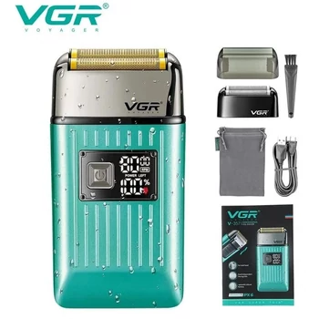 Vezeték nélküli borotva VGR, V-357, titán penge, 1400 mAh, sárga