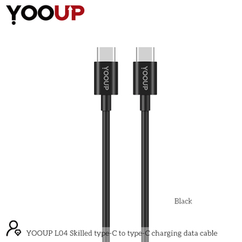 YOOUP L04 Skilled Type-C-type-C töltő adatkábel (fekete)