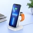 Asztali töltőállomás 3in1 (2 Lightning 1 wireless port) Hoco CW43 Graceful fehér
