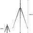 Obsbot Foldable Lightweight kamera tartó tripod állvány fekete 24-144cm