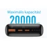 Veger T65A PD 45/65W QC 3.0 Power Bank 20000 mAh Fekete