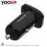 Kép 2/5 - YOOUP C01 Lasting Power kettős portos autós USB töltő (fekete)