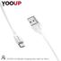 Kép 2/4 - YOOUP L01 Benefit töltő adatkábel Micro-USB (fehér)