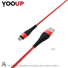 Kép 1/3 - YOOUP L02 Munificent töltő adatkábel Micro-USB (piros)